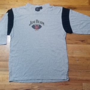 vintage Jim Beam Whiskey Promo Cloth Football Jersey t shirt Jack Daniels